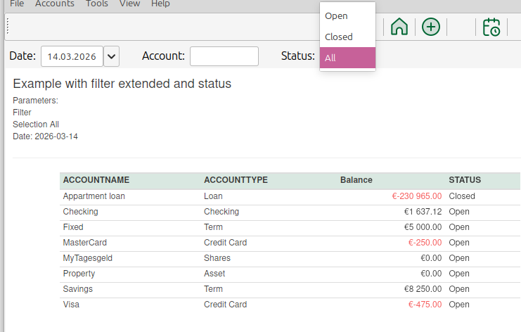 selection example output