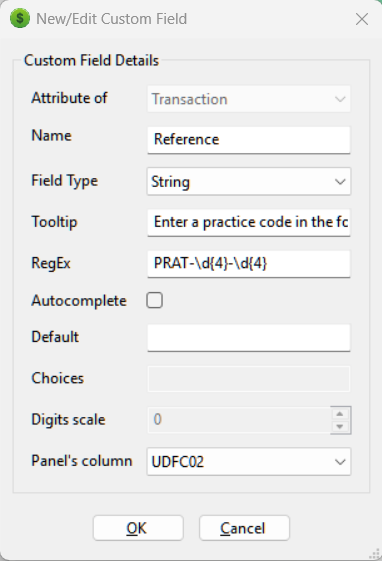 Edit Custom Field: Reference