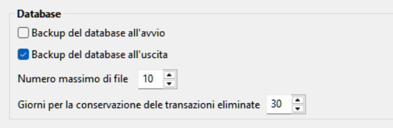 impostazioni di backup